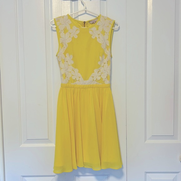 Sunshine โ๏ธ Yellow Lace and Chiffon Dress - Picture 1 of 3